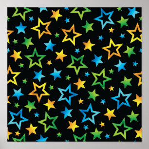 Stars patroon poster