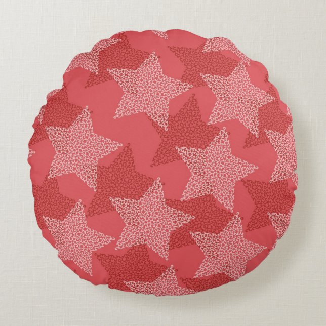Stars patroon rond kussen (Voorkant)