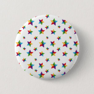Stars patroon ronde button 5,7 cm