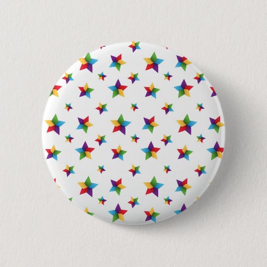 Stars patroon ronde button 5,7 cm (Voorkant)