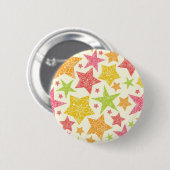Stars patroon ronde button 5,7 cm (Voorkant /achterkant)