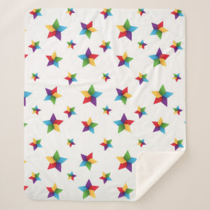 Stars patroon sherpa deken