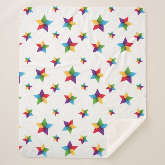 Stars patroon sherpa deken (Voorkant)