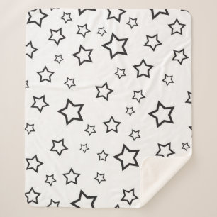 Stars patroon sherpa deken