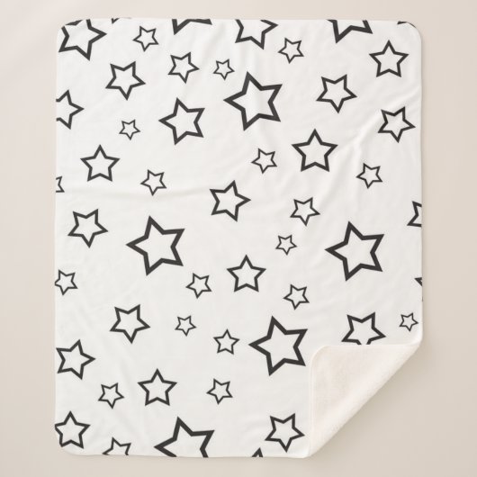 Stars patroon sherpa deken (Voorkant)
