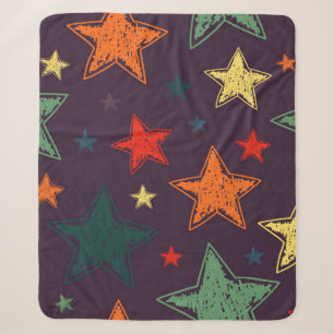 Stars patroon sherpa deken
