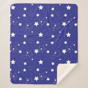 Stars patroon sherpa deken