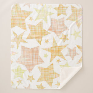 Stars patroon sherpa deken