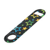 Stars patroon speed flessenopener (Voorkant Gekanteld)