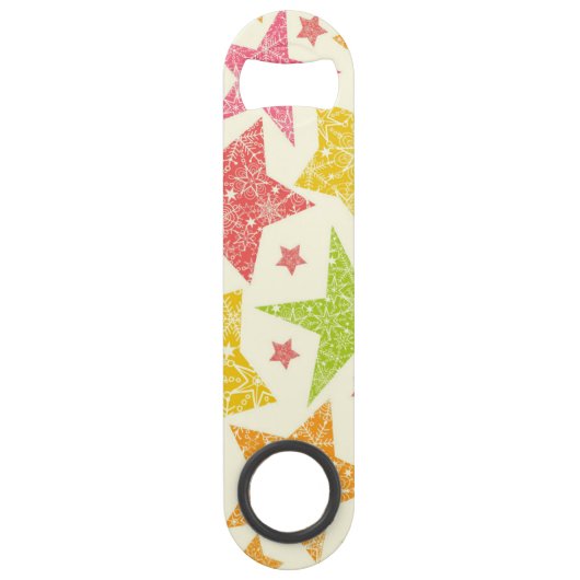 Stars patroon speed flessenopener (Voorkant)
