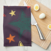 Stars patroon theedoek (Quarter Fold)
