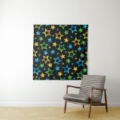 Stars patroon wandkleed (In situ)