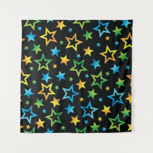 Stars patroon wandkleed