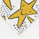 Stars patroondekens fleece deken (Hoek)