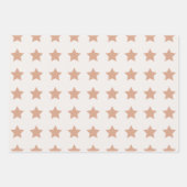 Stars Pattern Beige Earth Tones Inpakpapier Vel (Voorkant 2)