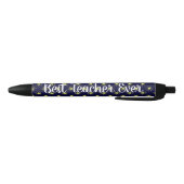 Stars Pattern Best Teacher Ever Blauwe Inkt Pen (Bodem)
