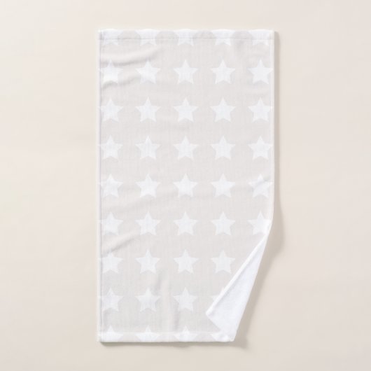 Stars Pattern Minimalist Soft Beige Neutraal Bad Handdoek (Handdoek)