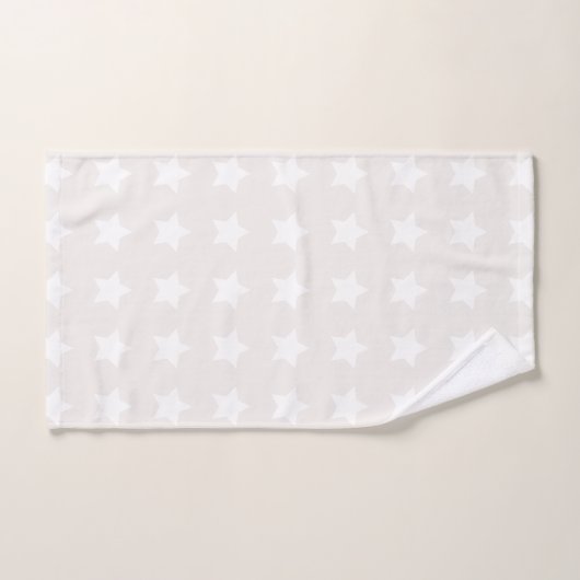 Stars Pattern Minimalist Soft Beige Neutraal Bad Handdoek (Handdoek)