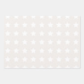 Stars Pattern Minimalist Soft Beige Neutraal Inpakpapier Vel (Voorkant)