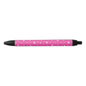 Stars pattern Pink Zwarte Inkt Pen (Voorkant)
