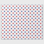 Stars Pattern (rood, wit en blauw) Cadeaupapier (Vlak)