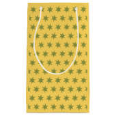 Stars Pattern Trending Colors Gold Green Yellow Klein Cadeauzakje (Voorkant)