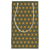 Stars Pattern Trending Colors Green Mango Klein Cadeauzakje (Voorkant)