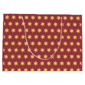 Stars Pattern Trending Colors Maroon Gold Groot Cadeauzakje (Achterkant)