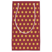 Stars Pattern Trending Colors Maroon Gold Klein Cadeauzakje (Voorkant)