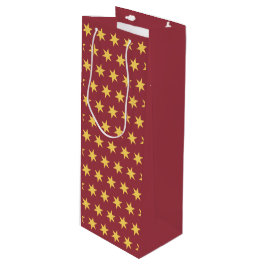 Stars Pattern Trending Colors Maroon Gold Wijn Cadeautas