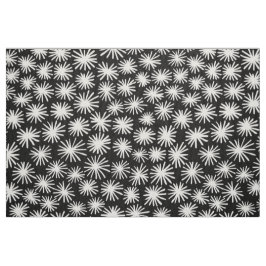 Stars Pattern - White on Black Stof