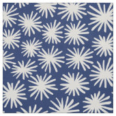 Stars Pattern - White op Blue #1D336D Stof (Swatch)