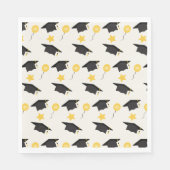 Stars Pattern Yellow Black Servet (Voorkant)