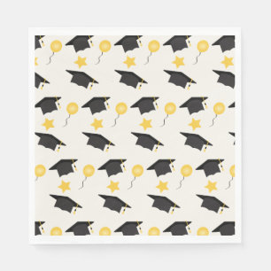 Stars Pattern Yellow Black Servet