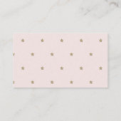 Stars Pink Clouds Baby shower Luier Raffle Ticket Informatiekaartje (Achterkant)