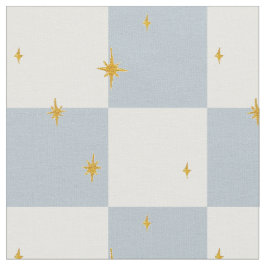 Stars plaid Check magical sage blue Stof