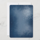 Stars Planets Galaxy Blue Quinceañera Kaart (Achterkant)