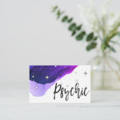 *~* Stars Psychisch Middelgrote Waterverf Paars Visitekaartje (Staand voorkant)
