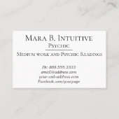 *~* Stars Psychisch Middelgrote Waterverf Paars Visitekaartje (Achterkant)