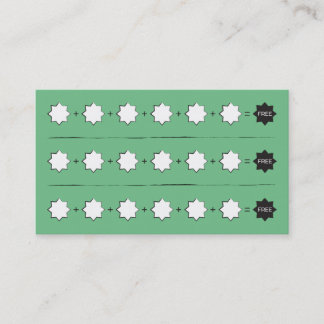Stars Punch Stamp Loyalty Card zonder merknaam