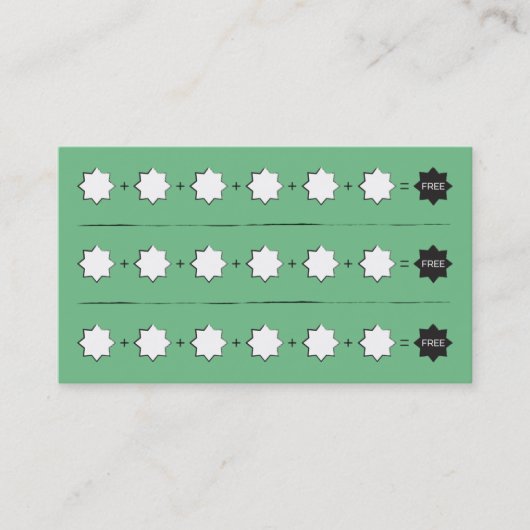 Stars Punch Stamp Loyalty Card zonder merknaam (Voorkant)