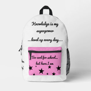 Stars & Quotes Schooltas Bedrukte Rugzak