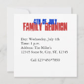 Stars Red Blue Flag Eagle Silhouette Kaart (Achterkant)