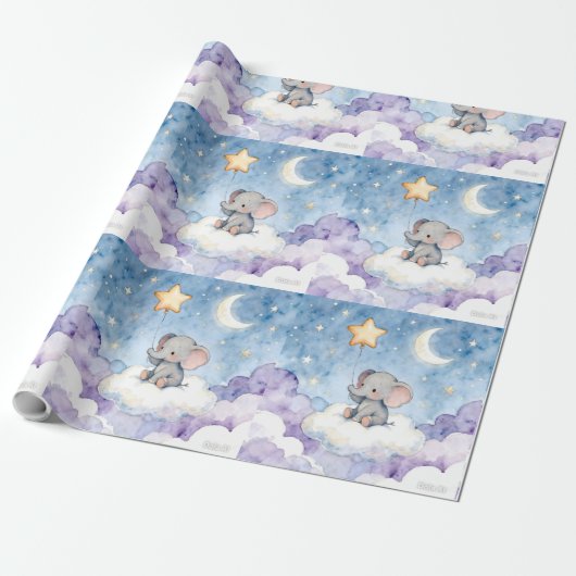 Stars repeating pattern wallpaper cadeaupapier (Uitgerold)