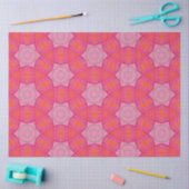  Stars Rosy Pink en Oranje Weefpapier Tissuepapier (Craft)