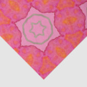  Stars Rosy Pink en Oranje Weefpapier Tissuepapier (Detail)