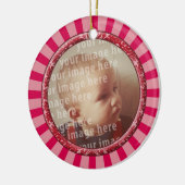 Stars Round Photo Lijst Keramisch Ornament (Links)