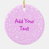 Stars Round Photo Lijst Keramisch Ornament (Achterkant)