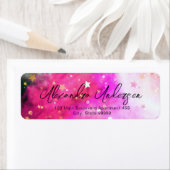 Stars roze wolken en Fancy grafisch Script Label (Insitu)