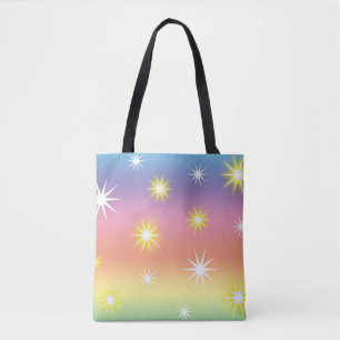 Stars Shine op deze pastel Multicolor Tote Bag